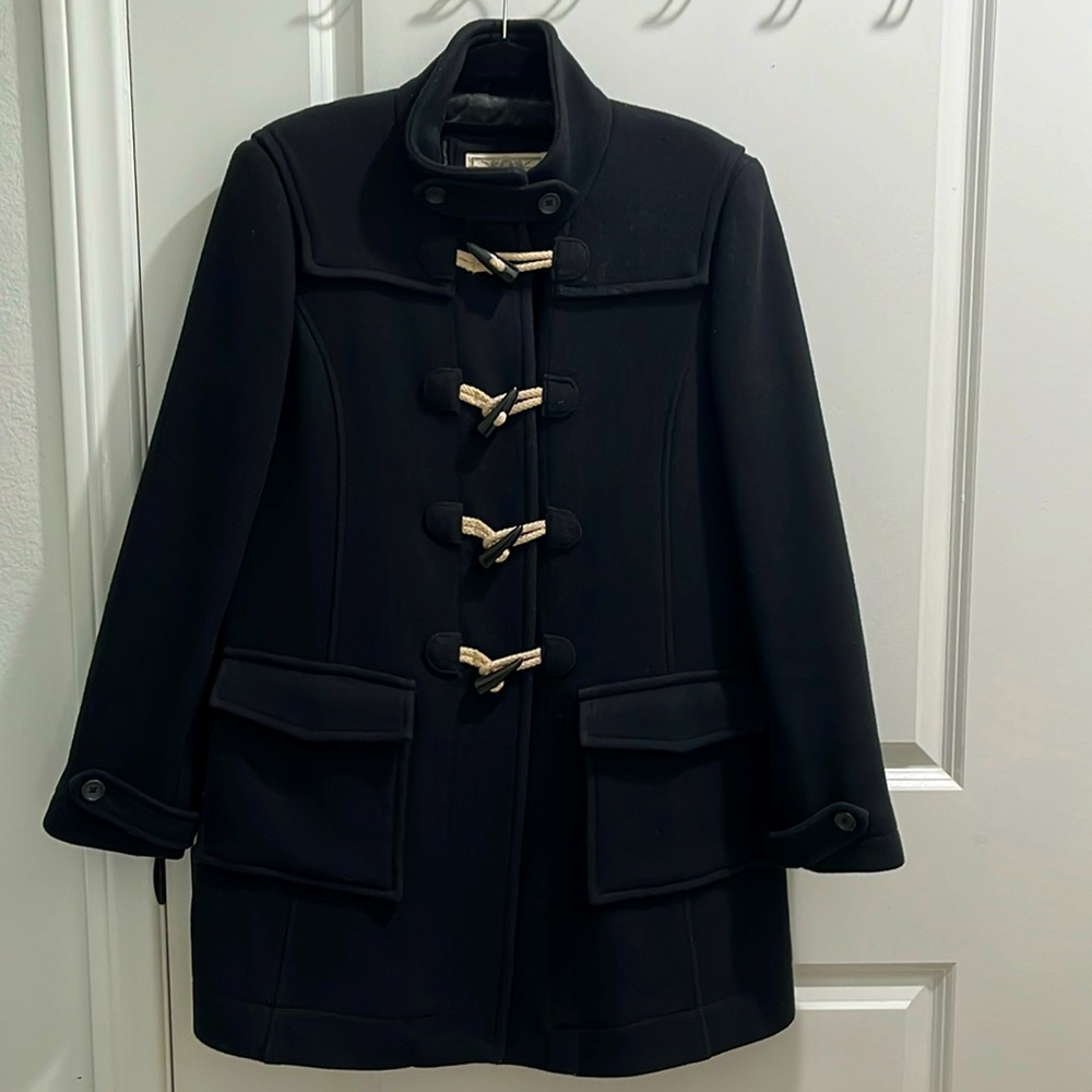 Banana Republic Black Wool Peacoat